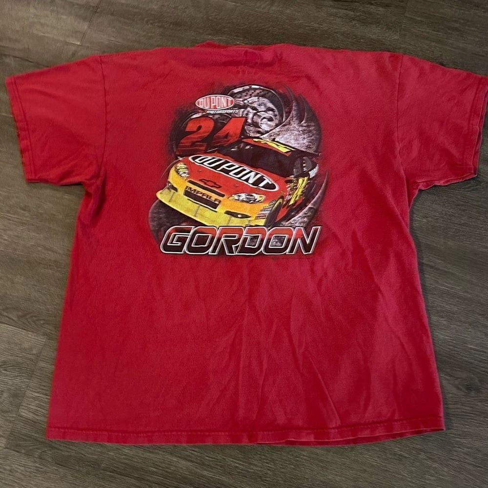 Winner's Circle Nascar Jeff Gordon #24 Dupont Red Double Sided Shirt Mens 2XL